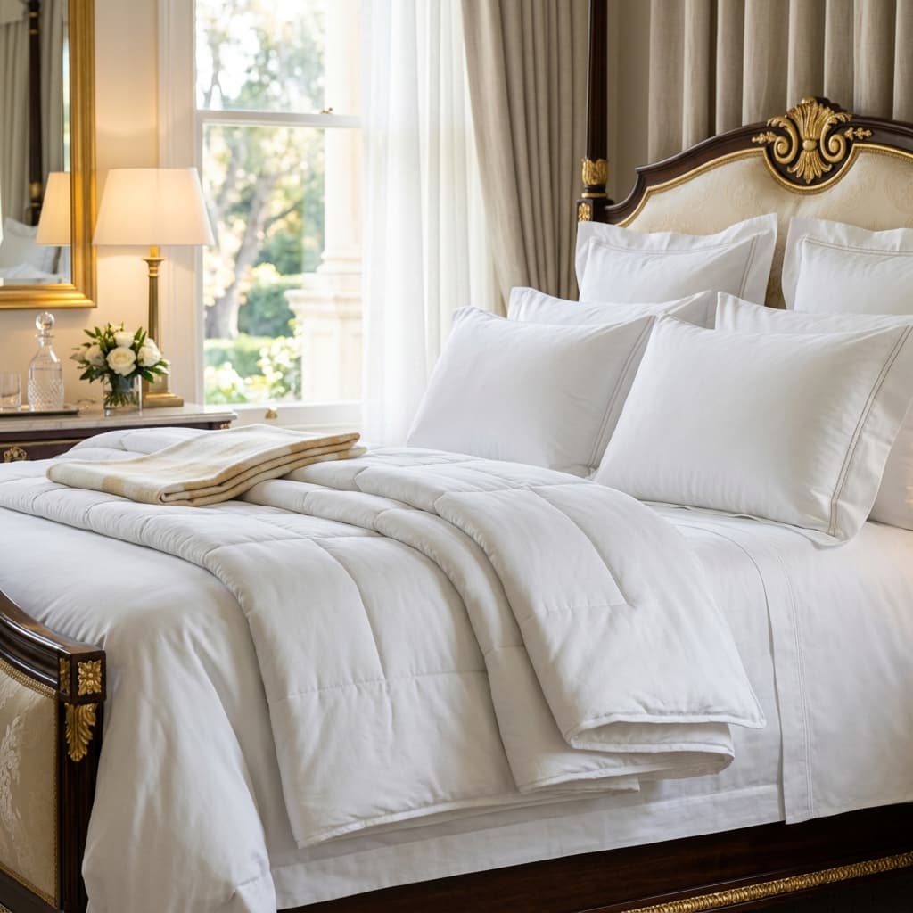 White hotel quilt