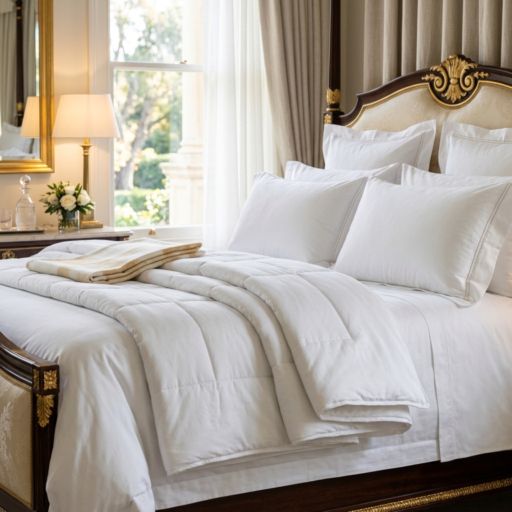 White hotel quilt